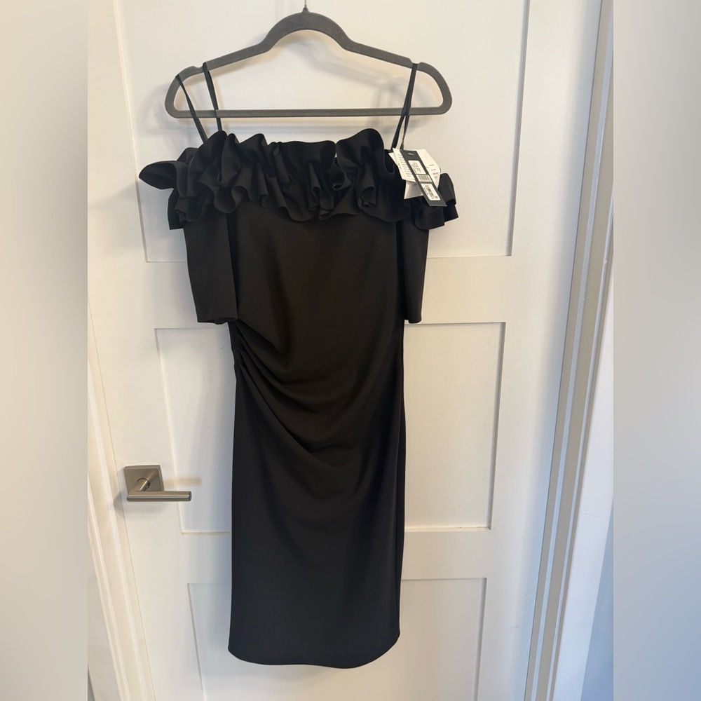 Xscape
Women's Off the Shoulder Ruffle Sheath Dress - Picture 3 of 6